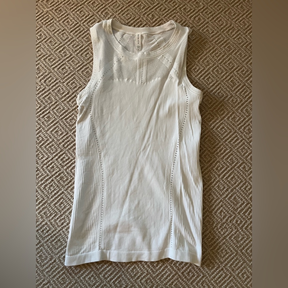 Athleta white Seamless Performance Tank
